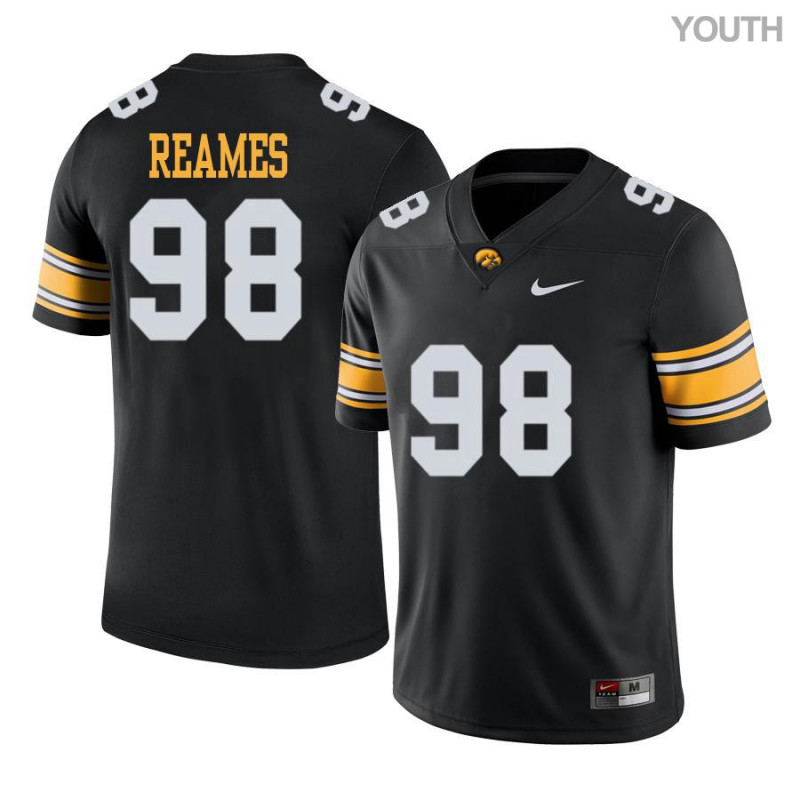 Youth Iowa Hawkeyes NCAA #98 Chris Reames Black Authentic Nike Alumni Stitched College Football Jersey UO34D81CL